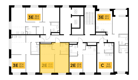Продажа 2-комнатной квартиры 40,6 м², 11/20 этаж