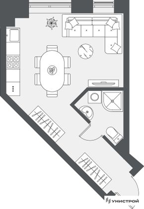 27,9 м², 1-комн. квартира, 5/26 этаж