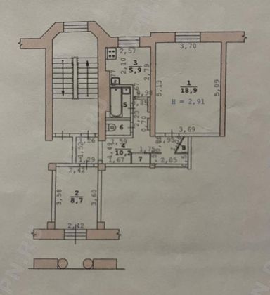 Продажа 2-комнатной квартиры 48 м², 2/2 этаж