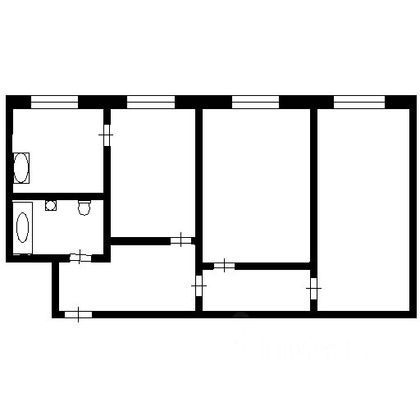 Продажа 3-комнатной квартиры 57,7 м², 4/5 этаж