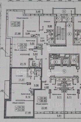 Продажа 2-комнатной квартиры 54 м², 21/24 этаж