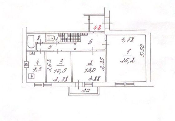 Продажа 3-комнатной квартиры 69,2 м², 8/8 этаж