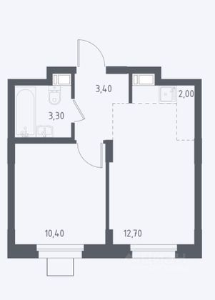 Продажа 1-комнатной квартиры 32 м², 4/17 этаж