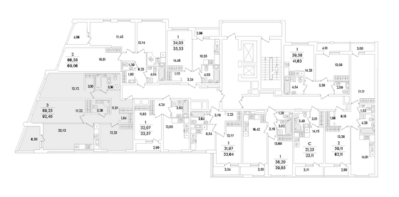 Продажа 3-комнатной квартиры 92,4 м², 10/17 этаж