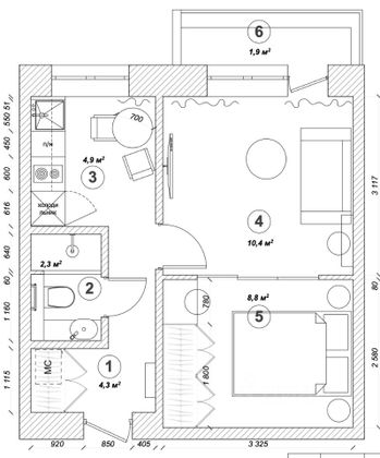 Продажа 1-комнатной квартиры 34 м², 5/9 этаж