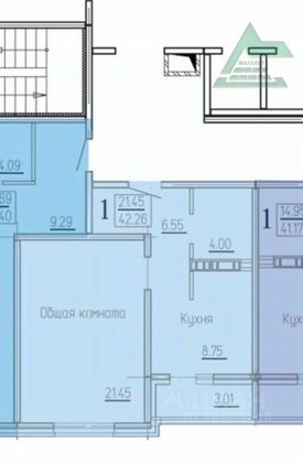 Продажа 1-комнатной квартиры 41 м², 9/17 этаж