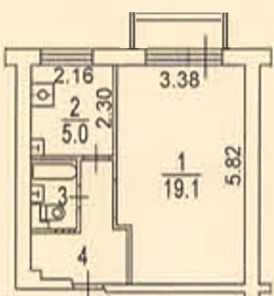 Продажа 1-комнатной квартиры 31,9 м², 6/9 этаж