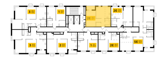 Продажа 2-комнатной квартиры 47,7 м², 22/24 этаж