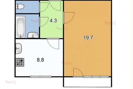 Продажа 1-комнатной квартиры 32 м², 8/9 этаж