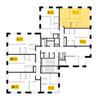 Продажа 3-комнатной квартиры 80,7 м², 2/19 этаж