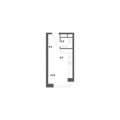 Продажа квартиры-студии 25,7 м², 11/23 этаж