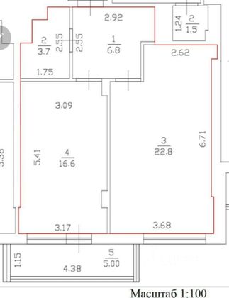 Продажа 1-комнатной квартиры 51,4 м², 13/22 этаж