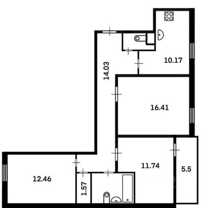 Продажа 3-комнатной квартиры 71,8 м², 3/18 этаж