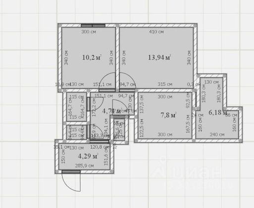 Продажа 2-комнатной квартиры 45,2 м², 13/16 этаж