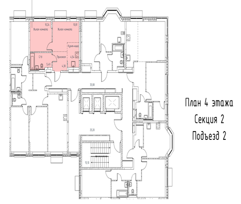 Продажа 2-комнатной квартиры 35,4 м², 4/18 этаж