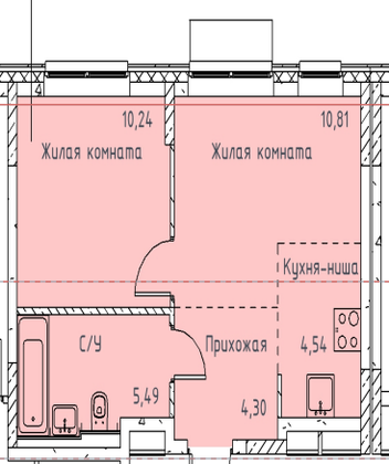 Продажа 2-комнатной квартиры 35,4 м², 4/18 этаж