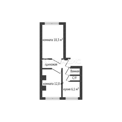 Продажа 2-комнатной квартиры 47,3 м², 1/9 этаж