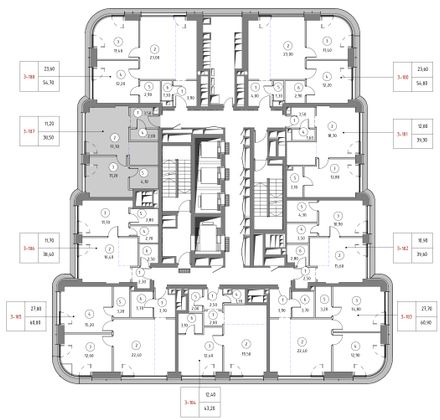 Продажа 1-комнатной квартиры 37,9 м², 23/53 этаж