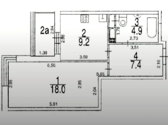 Продажа 1-комнатной квартиры 39,5 м², 10/26 этаж