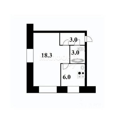 Продажа 1-комнатной квартиры 30,1 м², 5/5 этаж