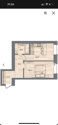 Продажа 1-комнатной квартиры 41,7 м², 4/10 этаж