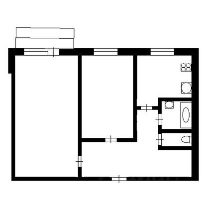 Продажа 2-комнатной квартиры 46,7 м², 1/5 этаж