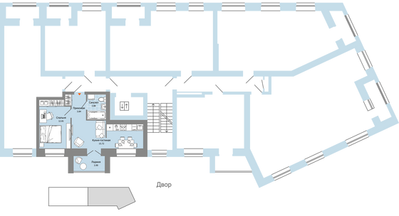 Продажа 2-комнатной квартиры 38 м², 2/8 этаж