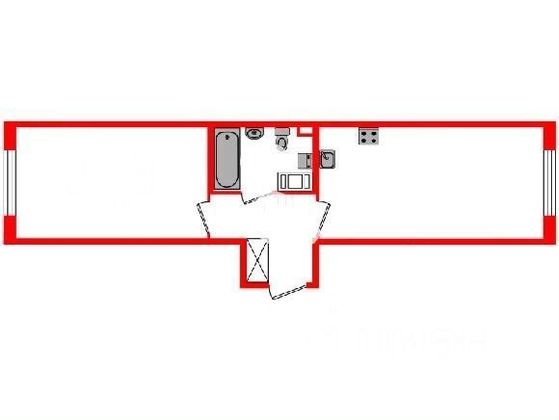 Аренда 1-комнатной квартиры 45,4 м², 1/10 этаж