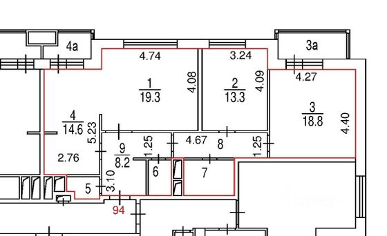 Продажа 3-комнатной квартиры 88,1 м², 15/22 этаж