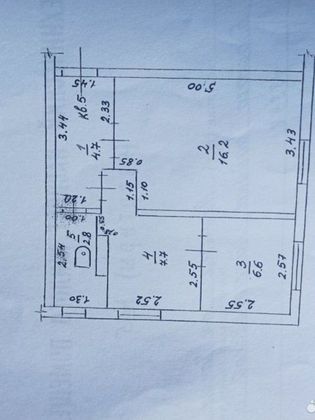 Продажа 2-комнатной квартиры 38 м², 2/2 этаж