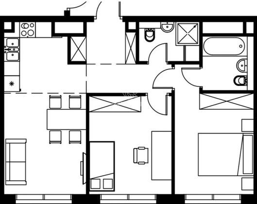 Продажа 3-комнатной квартиры 57,6 м², 25/30 этаж