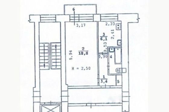 Продажа 1-комнатной квартиры 32,2 м², 6/9 этаж