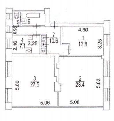 Продажа 3-комнатной квартиры 93,5 м², 2/5 этаж