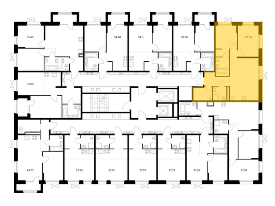 Продажа 2-комнатной квартиры 63,5 м², 9/10 этаж