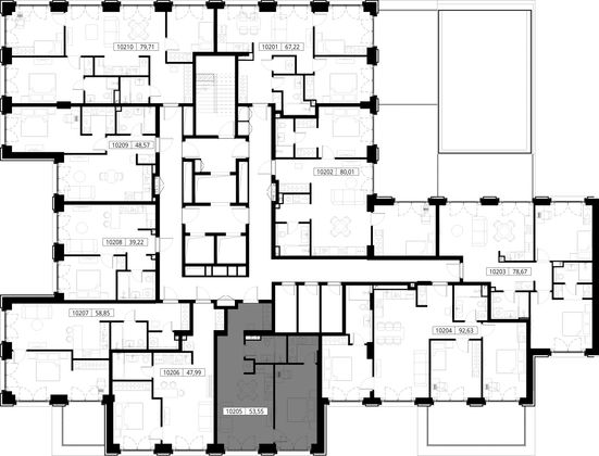 Продажа 1-комнатной квартиры 53,5 м², 2/15 этаж