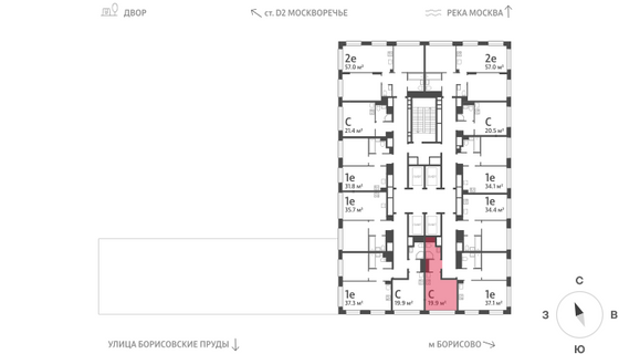 Продажа квартиры-студии 19,9 м², 19/30 этаж