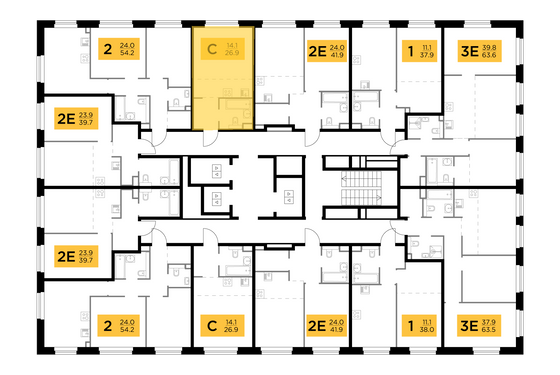 Продажа квартиры-студии 26,9 м², 7/23 этаж