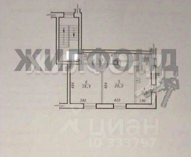 Продажа 2-комнатной квартиры 57,8 м², 2/3 этаж