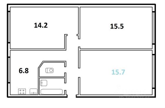 Продажа 1 комнаты, 16 м², 2/5 этаж