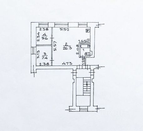 Продажа 2-комнатной квартиры 42,2 м², 5/5 этаж