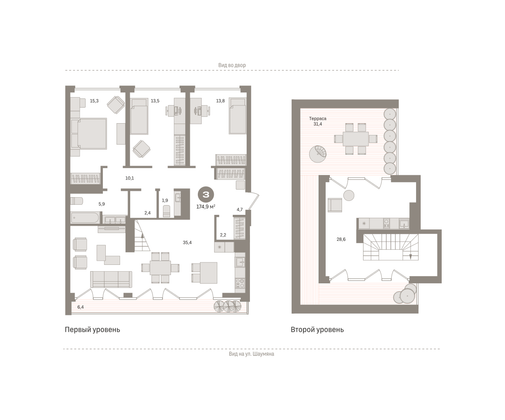 174,9 м², 3-комн. квартира, 7/7 этаж