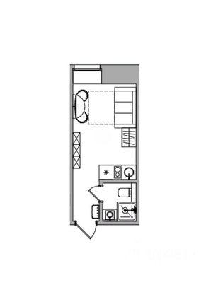 Продажа квартиры-студии 18,1 м², 1/4 этаж
