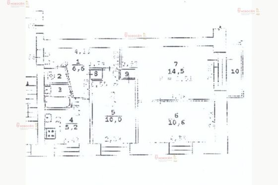 Продажа 3-комнатной квартиры 51 м², 5/5 этаж