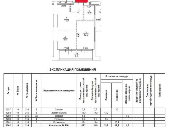 Продажа 2-комнатной квартиры 45,2 м², 8/22 этаж