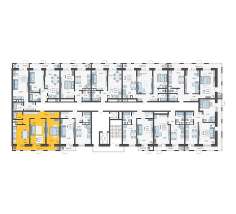 Продажа 2-комнатной квартиры 66,7 м², 11/12 этаж