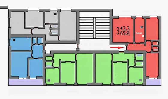 Продажа 3-комнатной квартиры 67,3 м², 9/12 этаж