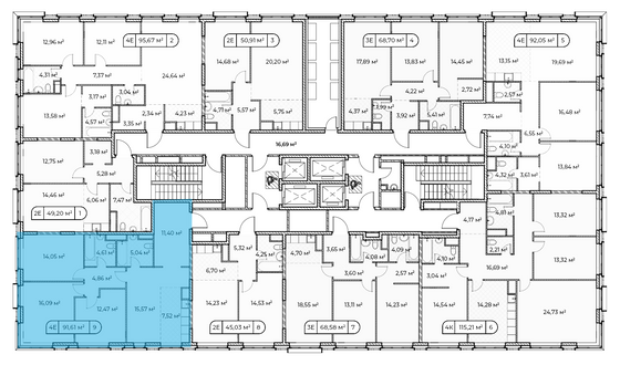 Продажа 3-комнатной квартиры 92,2 м², 13/14 этаж