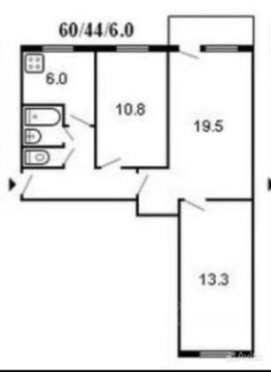 Продажа 3-комнатной квартиры 60 м², 4/5 этаж