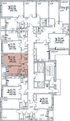 Продажа 1-комнатной квартиры 42 м², 6/24 этаж