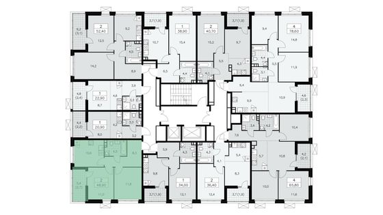 Продажа 2-комнатной квартиры 48,5 м², 13/15 этаж